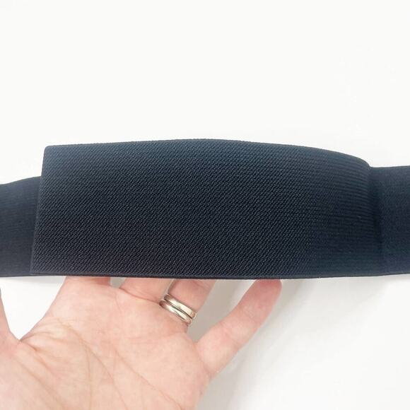 2/$30 NWT Black Faux Vegan Leather Alligator Loop Corset Luxury Belt - Picture 7 of 14